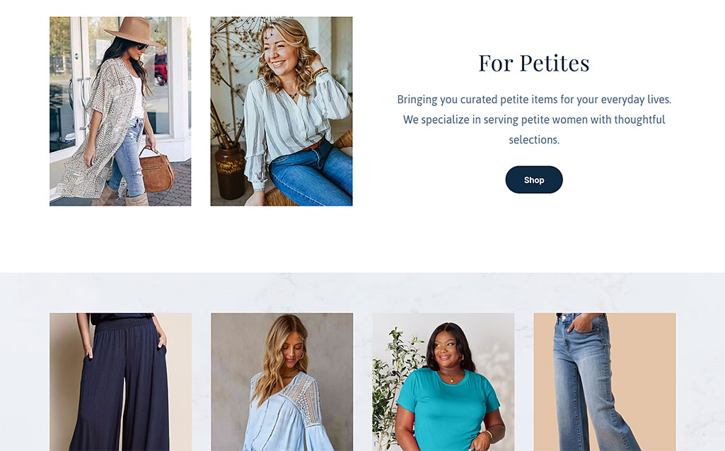 WebWorks website design portfolio Everyday Petites