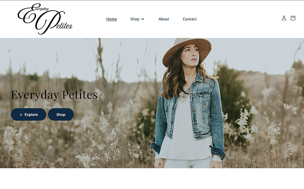WebWorks website design new website portfolio - Everyday Petites home