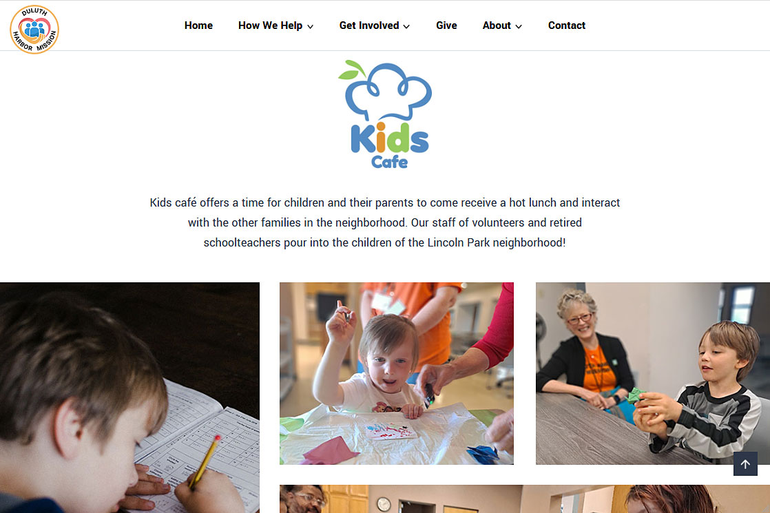 WebWorks website design portfolio -Duluth Harbor Mission