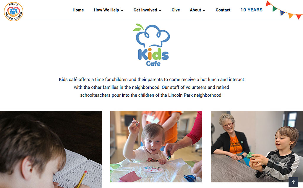 WebWorks website design portfolio -Duluth Harbor Mission